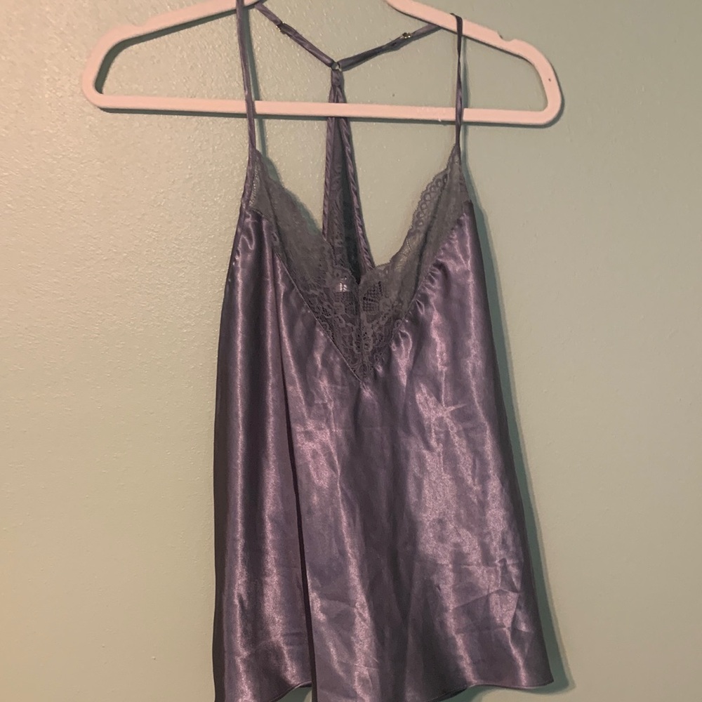 Flora Nikrooz Gray Lace Trim Cami